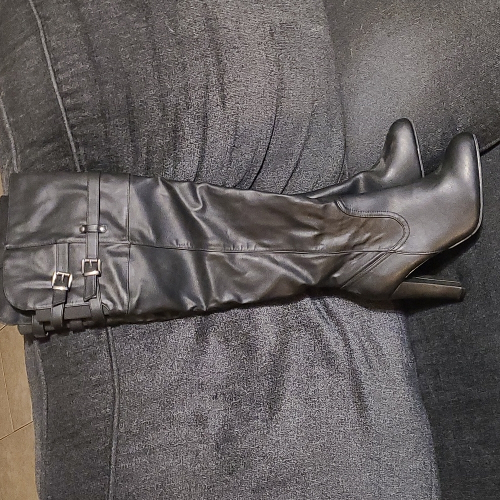 Black over the knee boots